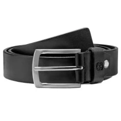 Salt & Hide Ceinture Noire En Cuir Pleine Fleur Sem