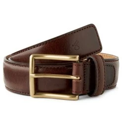Fawler Ceinture En Cuir Marron Foncé Fabius