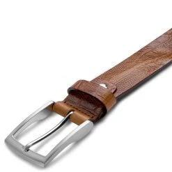 BSWK Vincio | Ceinture Brune En Cuir Pleine Fleur Avec Imprimé Croco -Chapeau Fawler en ligne 1 3 vinko