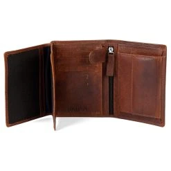 Lucleon Portefeuille Montreal Vintage En Cuir Havane à Protection RFID -Chapeau Fawler en ligne 1 3 11 1