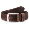 Salt & Hide Ceinture En Cuir Pleine Fleur Marron Holmes
