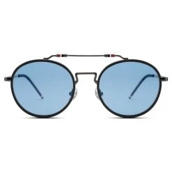Lucleon Occasus | Lunettes De Soleil Bleues à Verres Ronds Polarisés Et Double Pont