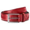 Salt & Hide Ceinture En Cuir Rouge Homer