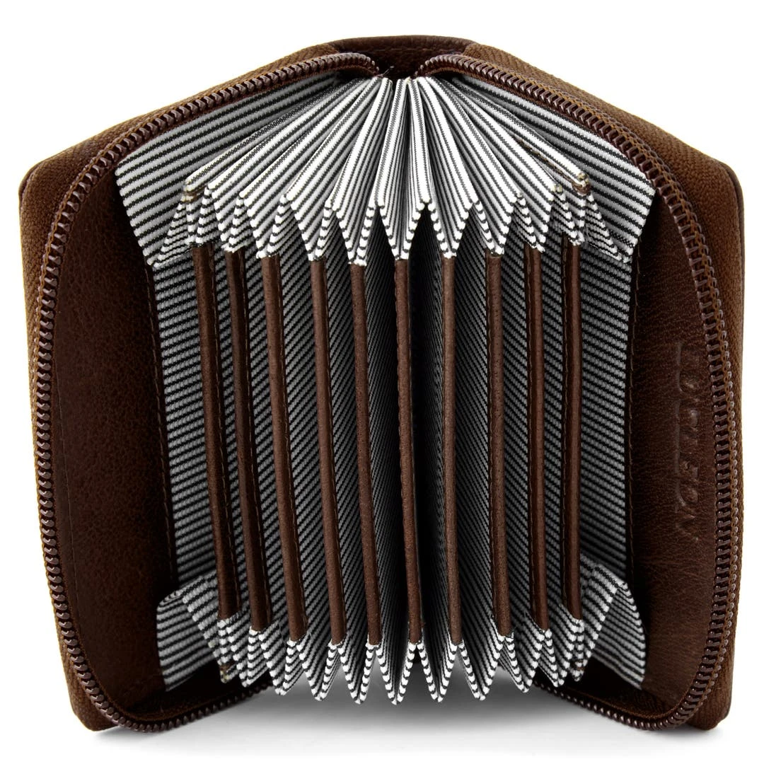 Lucleon Porte-cartes En Cuir Marron California 2 Lucleon Porte-cartes En Cuir Marron California – Image 2