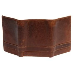 Lucleon Portefeuille Montreal Trois Volets En Cuir Marron Foncé RFID -Chapeau Fawler en ligne 12 4 66