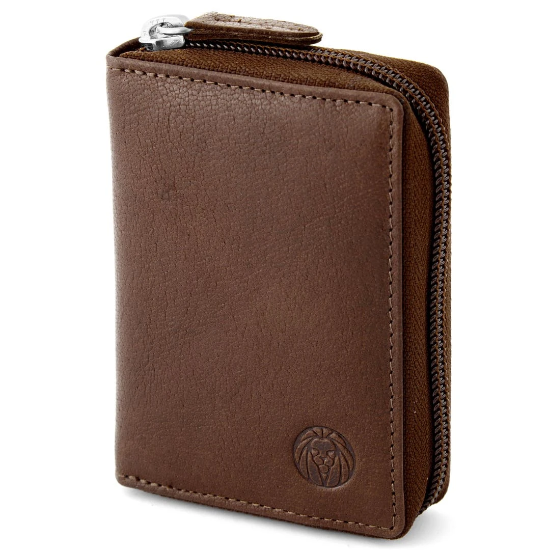 Lucleon Porte-cartes En Cuir Marron California 1 Lucleon Porte-cartes En Cuir Marron California