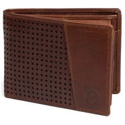Lucleon Portefeuille Montreal Dotty En Cuir Marron Foncé RFID