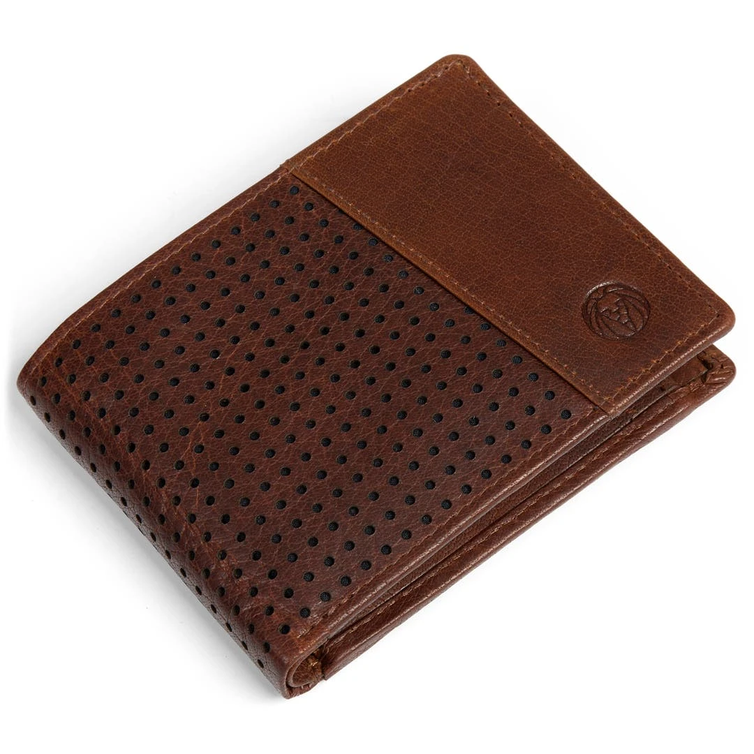 Lucleon Portefeuille Montreal Dotty En Cuir Marron Foncé RFID 4 Lucleon Portefeuille Montreal Dotty En Cuir Marron Foncé RFID – Image 4