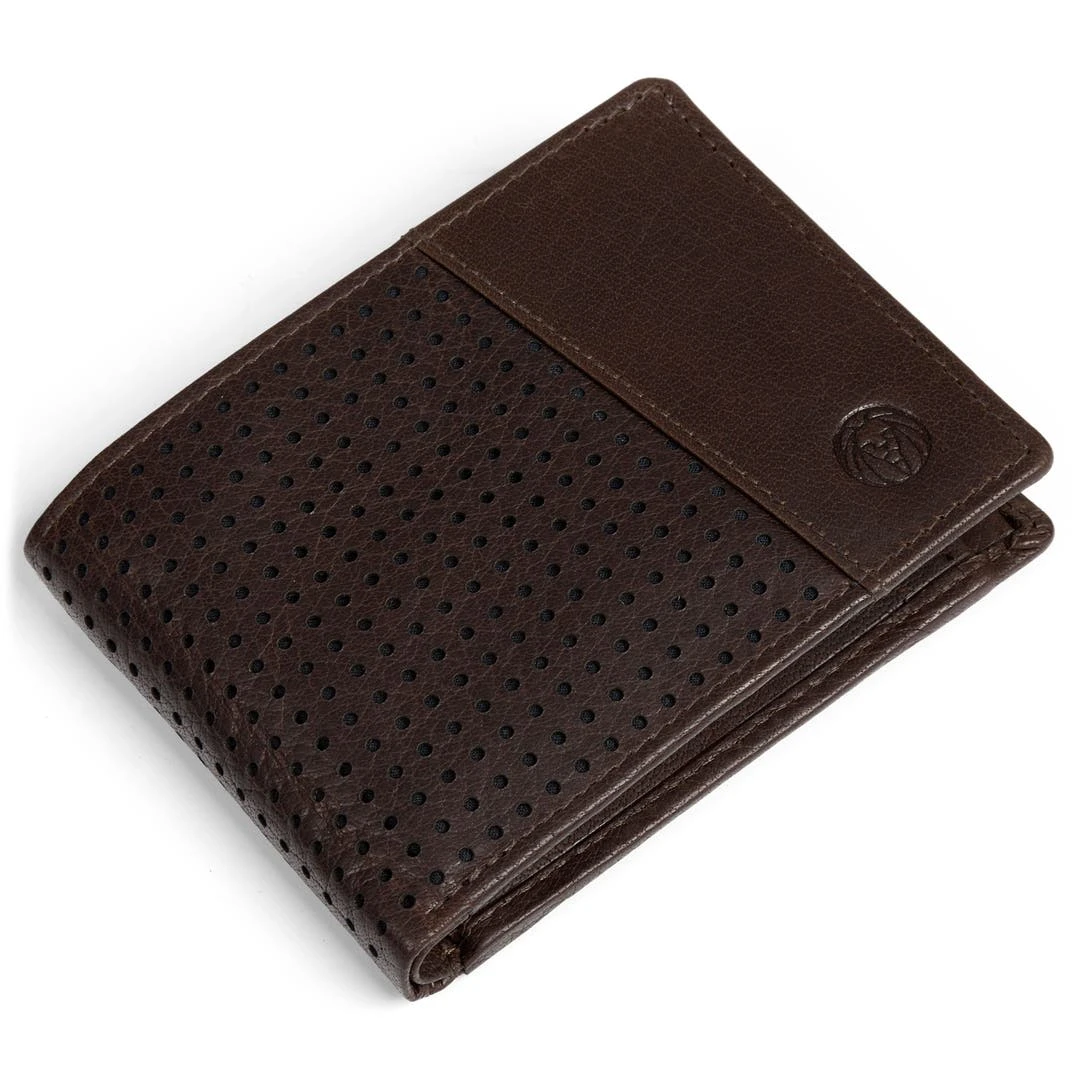 Lucleon Portefeuille Montreal Dotty En Cuir Marron RFID 4 Lucleon Portefeuille Montreal Dotty En Cuir Marron RFID – Image 4