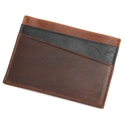 Lucleon Mini Porte-cartes Montreal En Cuir Marron Et Noir RFID -Chapeau Fawler en ligne 13 4 47