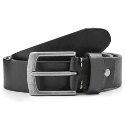 Salt & Hide Ceinture En Cuir Noir Réglisse