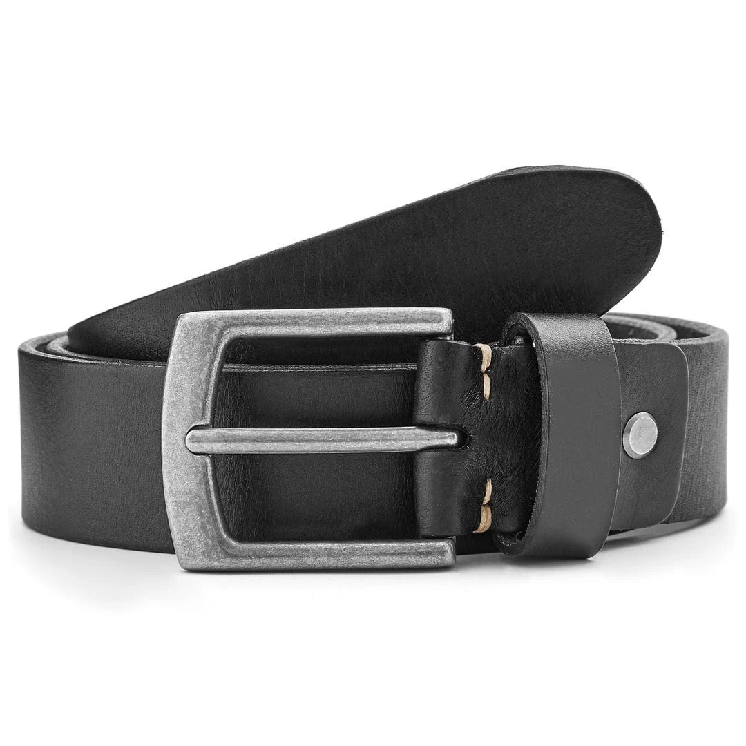 Salt & Hide Ceinture En Cuir Noir Réglisse 1 Salt & Hide Ceinture En Cuir Noir Réglisse