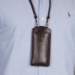 Lucleon Étui Pour Téléphone & Porte-cartes Lamont En Cuir Marron Foncé -Chapeau Fawler en ligne 15 6 19