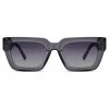 Otsu Occasus | Lunettes De Soleil Carrées Translucides à Verres Gris Clairs Polarisés