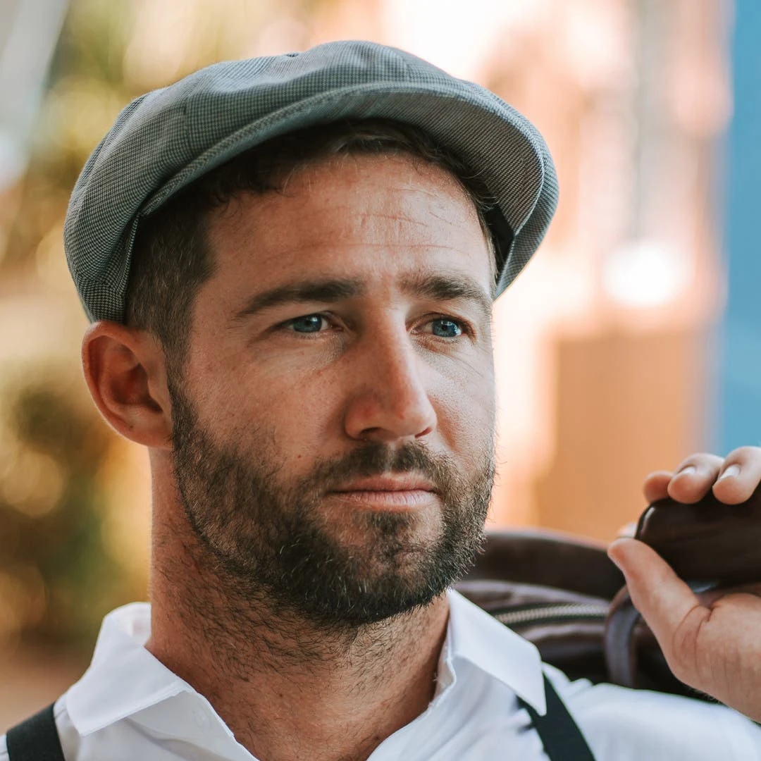 Fawler Casquette Gavroche Spicchi Gris Pied-de-poule 6 Fawler Casquette Gavroche Spicchi Gris Pied-de-poule – Image 6