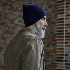 Fawler Beanie Bleu Marine Kristian Kite En Coton Organique -Chapeau Fawler en ligne 17707 squares