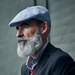 Fawler Casquette Plate Marcello Moda Bleu Clair -Chapeau Fawler en ligne 18020