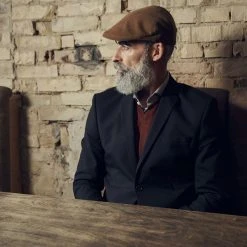 Fawler Casquette Plate Brune Mario Moda -Chapeau Fawler en ligne 18028 2 1