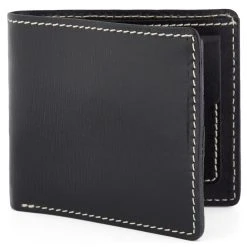 Salt & Hide Portefeuille En Cuir Noir Deux Volets Dermot