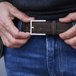 Fawler Ceinture Fauna En Cuir Brun Cacao -Chapeau Fawler en ligne 19146 2