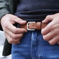 Fawler Ceinture En Cuir Brun Cognac Fayann -Chapeau Fawler en ligne 19367