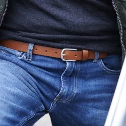 Fawler Ceinture En Cuir Brun Cognac Fayann -Chapeau Fawler en ligne 19367 2