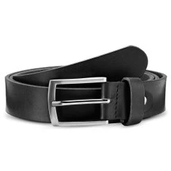 Salt & Hide Ceinture Noire En Cuir Pleine Fleur Henry - Taille XL