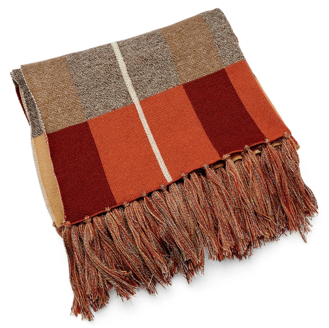 Sidegren Hiems | Écharpe à Carreaux Brune Et Bordeaux 6 Sidegren Hiems | Écharpe à Carreaux Brune Et Bordeaux – Image 6