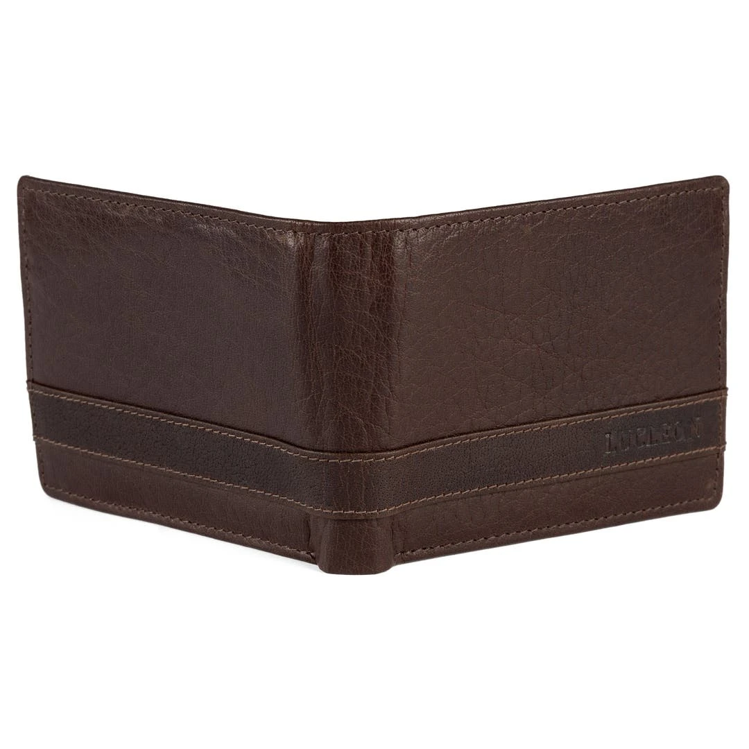 Lucleon Portefeuille Montreal Deux Volets En Cuir Marron RFID 5 Lucleon Portefeuille Montreal Deux Volets En Cuir Marron RFID – Image 5