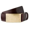 Fawler Ceinture En Cuir Brun Foncé Fan