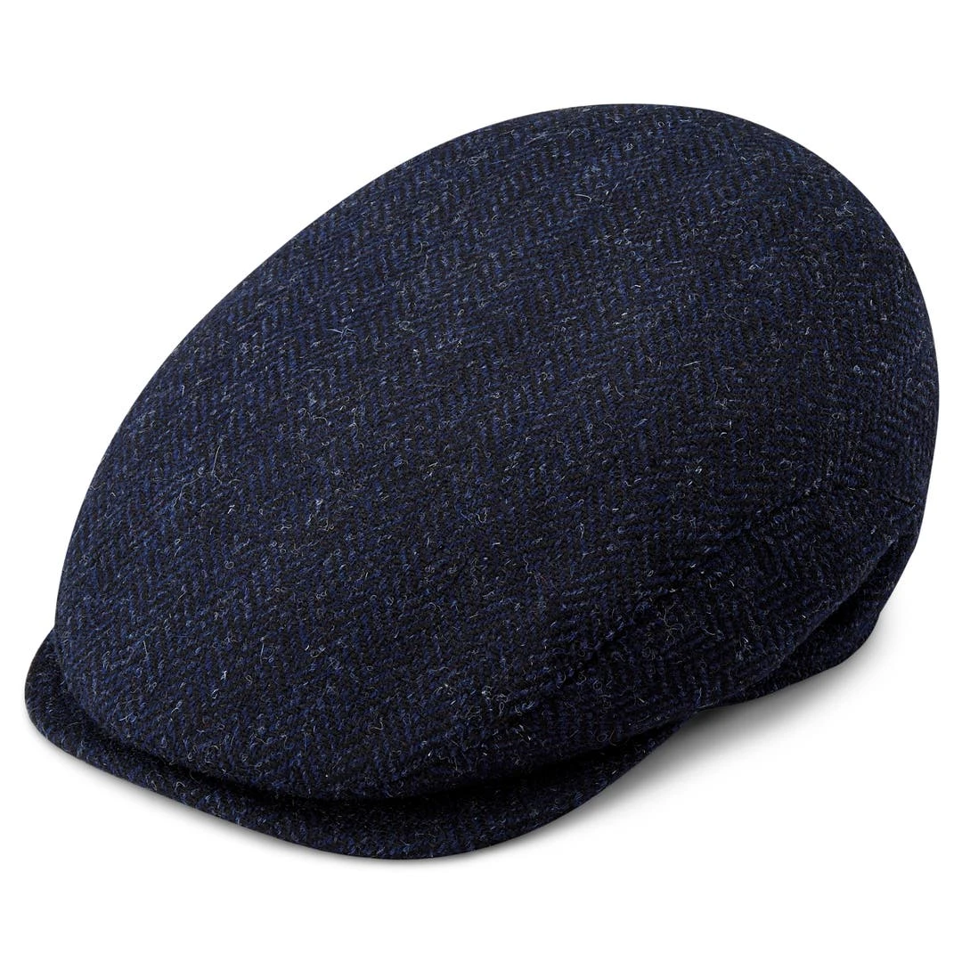 Fawler Casquette Plate Fido Eddye En Laine Bleue 1 Fawler Casquette Plate Fido Eddye En Laine Bleue
