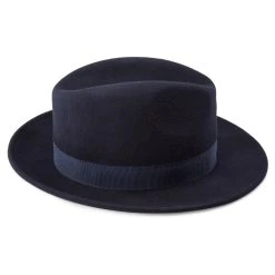 Fawler Chapeau Fedora Fido Alessandria En Laine Bleue -Chapeau Fawler en ligne 23 3 copy 4
