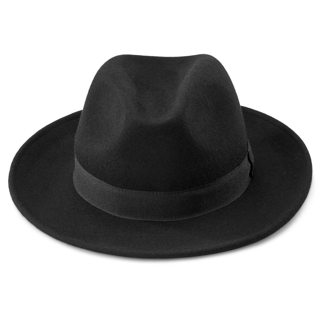 Fawler Chapeau Fedora Fido Alessandria En Laine Noire 2 Fawler Chapeau Fedora Fido Alessandria En Laine Noire – Image 2