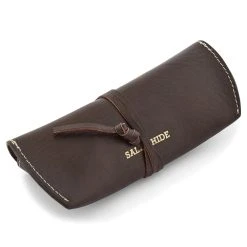 Salt & Hide Etui à Lunettes En Cuir Couleur Café -Chapeau Fawler en ligne 25 5 9