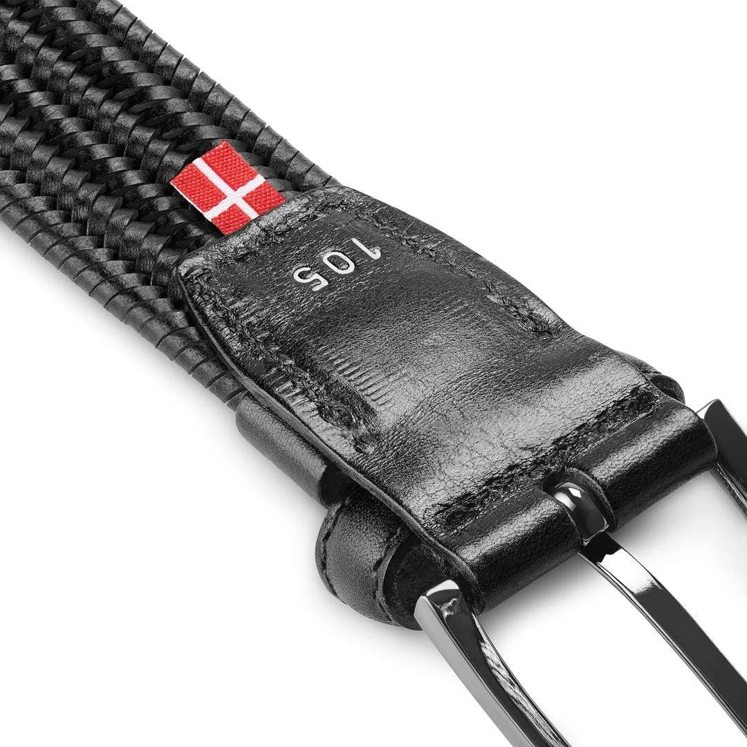 Fawler Ceinture Tressée Noire En Cuir Italien Pleine Fleur 4 Fawler Ceinture Tressée Noire En Cuir Italien Pleine Fleur – Image 4