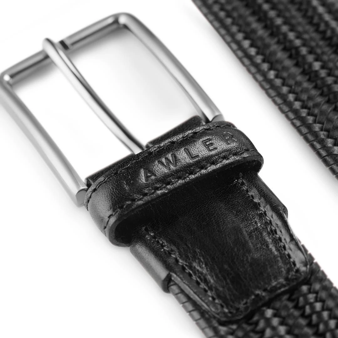 Fawler Ceinture Tressée Noire En Cuir Italien Pleine Fleur 5 Fawler Ceinture Tressée Noire En Cuir Italien Pleine Fleur – Image 5