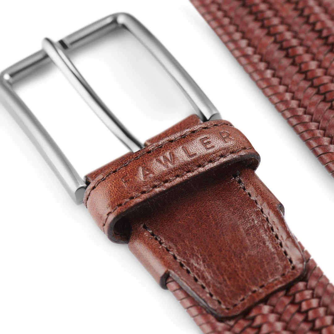 Fawler Ceinture Tressée Brune En Cuir Italien Pleine Fleur 5 Fawler Ceinture Tressée Brune En Cuir Italien Pleine Fleur – Image 5