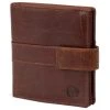 Lucleon Portefeuille Montreal Vertical En Cuir Marron Foncé RFID