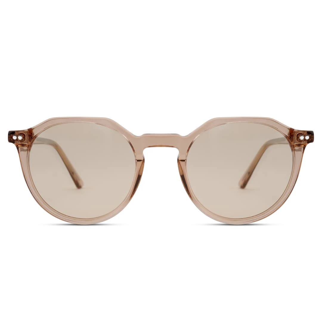 Otsu Occasus | Lunettes De Soleil Translucides Brun Clair Et De Style Vintage à Verres Ronds Polarisés 1 Otsu Occasus | Lunettes De Soleil Translucides Brun Clair Et De Style Vintage à Verres Ronds Polarisés