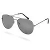 Waykins Lunettes De Soleil Noires Warren Aviator