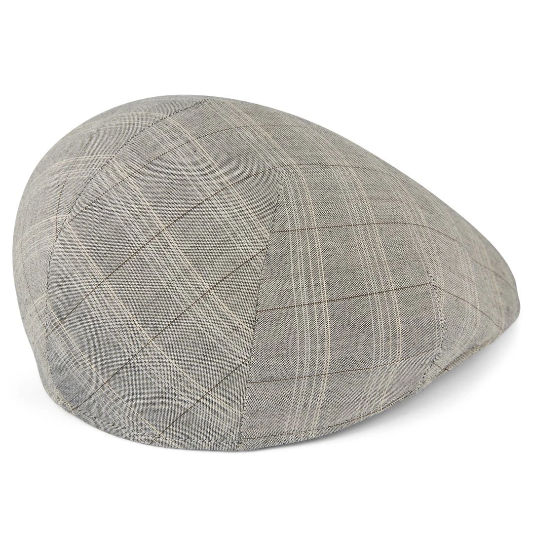 Fawler Casquette Plate Tirreno à Motif écossais Gris 3 Fawler Casquette Plate Tirreno à Motif écossais Gris – Image 3