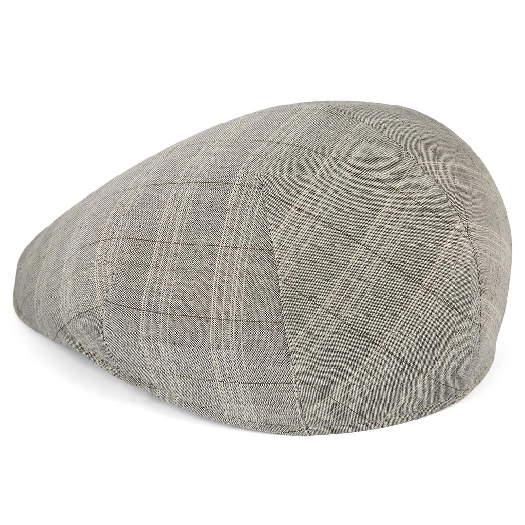 Fawler Casquette Plate Tirreno à Motif écossais Gris 2 Fawler Casquette Plate Tirreno à Motif écossais Gris – Image 2