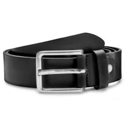 BSWK Vincio | Ceinture Noire En Cuir Pleine Fleur