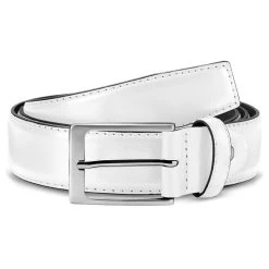 Salt & Hide Ceinture En Cuir Blanc Homer