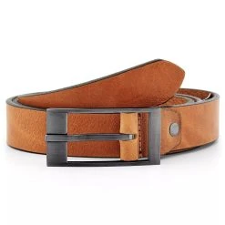 BSWK Ceinture Moderne En Cuir Brun Clair