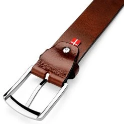 BSWK Ceinture Marron En Cuir Pleine Fleur Vintage -Chapeau Fawler en ligne 6769 brown4