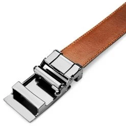BSWK Ceinture Automatique Cognac En Croûte De Cuir à Finition Vintage -Chapeau Fawler en ligne 6851c 4 1