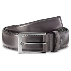 Salt & Hide Ceinture En Cuir Grise Homer