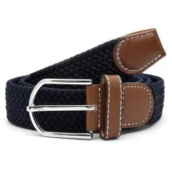 Collin Rowe Ceinture élastique Bleu Marine