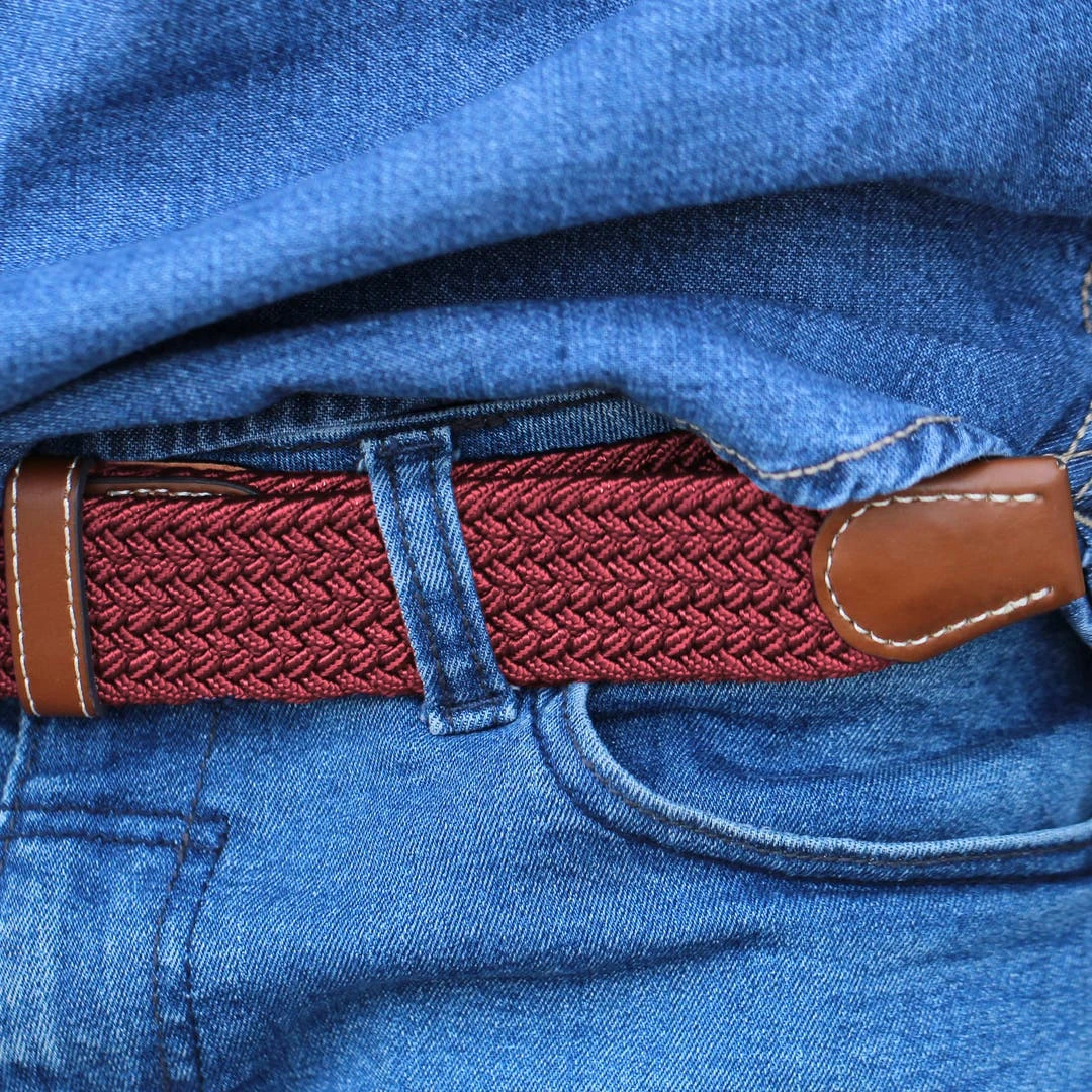 Collin Rowe Ceinture élastique Bordeaux 6 Collin Rowe Ceinture élastique Bordeaux – Image 6
